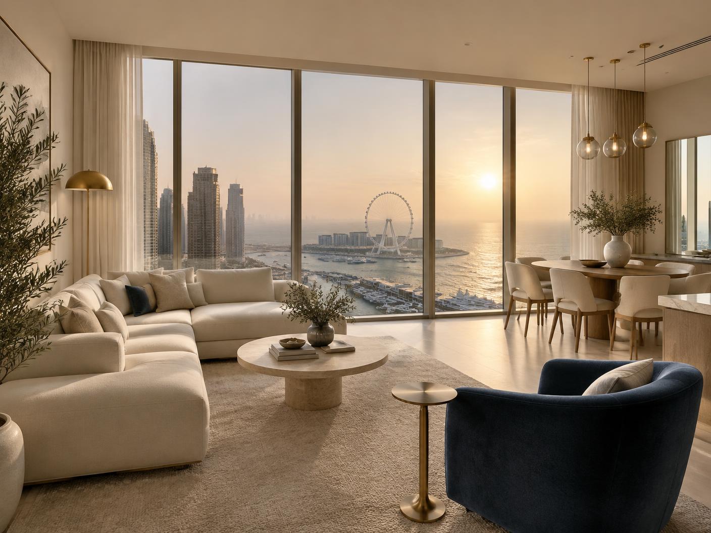 Harbour Sky Residence interior in Dubai Harbour